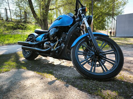 2007 Kawasaki VN900 Vulcan, синий, 510000 рублей, вид 2