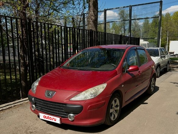 2007 Peugeot 307 I Рестайлинг, красный, 350000 рублей
