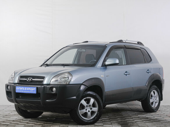2007 Hyundai Tucson I, голубой - вид 2