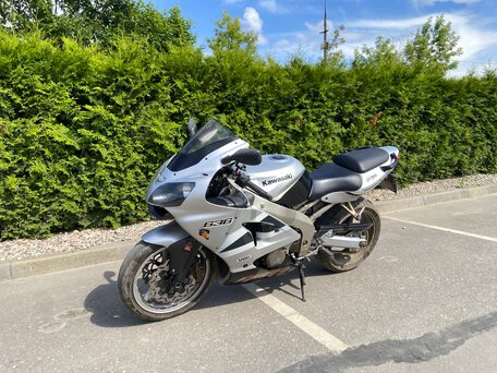 2002 Kawasaki ZX-6R Ninja, серебристый, 550000 рублей, вид 1