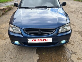 2007 Hyundai Accent ТагАЗ II, синий, 370000 рублей, вид 2