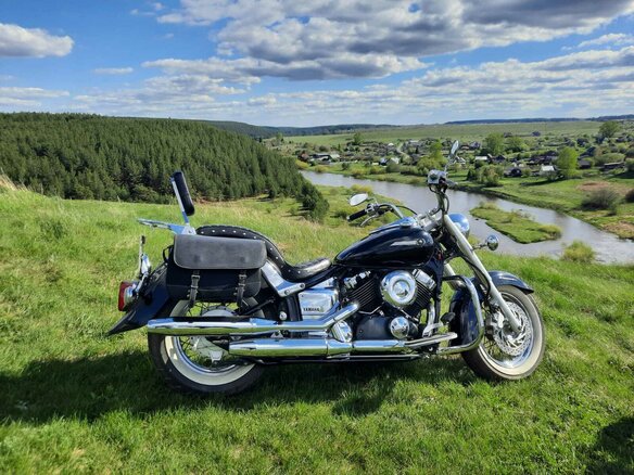 1996 Yamaha XVS400 Drag Star, чёрный, 335000 рублей
