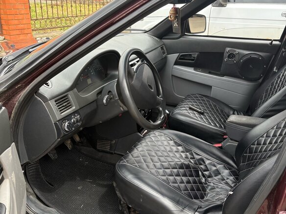 2008 Lada (ВАЗ) Priora I, красный, 220000 рублей - вид 6