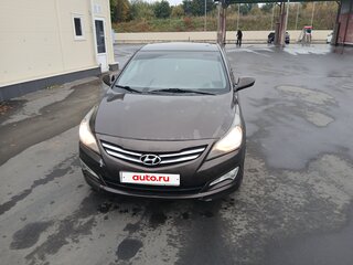2014 Hyundai Solaris I Рестайлинг, коричневый, 430000 рублей, вид 3