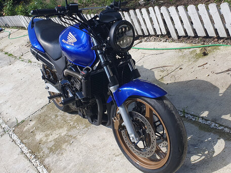 2002 Honda CB 600F Hornet, синий, 385000 рублей, вид 5