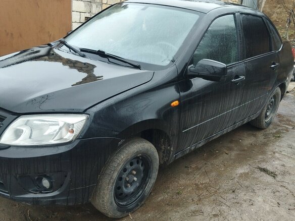 2012 Lada (ВАЗ) Granta I, чёрный, 185000 рублей - вид 4