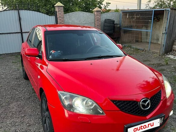 2006 Mazda 3 I (BK) Рестайлинг, красный, 450000 рублей