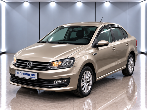 2019 Volkswagen Polo V Рестайлинг, бежевый, 1300000 рублей