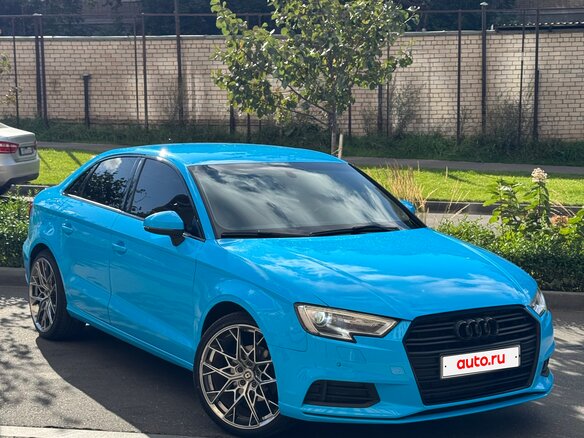 2019 Audi A3 III (8V) Рестайлинг, голубой, 1400000 рублей