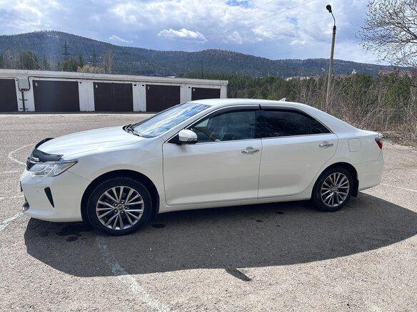 2015 Toyota Camry VII (XV50) Рестайлинг, белый - вид 7