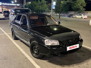 2007 Hyundai Accent ТагАЗ II, чёрный, 319999 рублей, вид 1