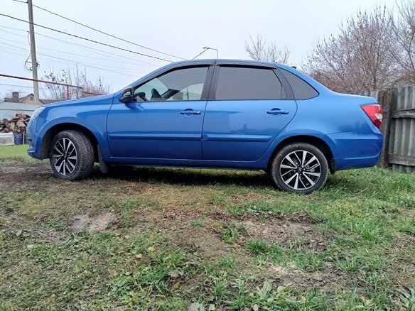 2021 Lada (ВАЗ) Granta I Рестайлинг, синий, 930000 рублей - вид 6