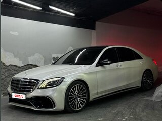 2018 Mercedes-Benz S-Класс 450 Long VI (W222, C217) Рестайлинг, белый, 3500000 рублей, вид 2