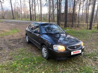 2006 Hyundai Accent ТагАЗ II, чёрный, 225000 рублей, вид 1