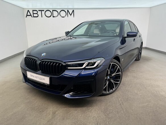 2021 BMW 5 серии 530i xDrive VII (G30/G31/G38) Рестайлинг, синий