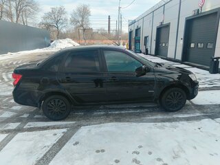 2014 Lada (ВАЗ) Granta I, чёрный, 600000 рублей, вид 4