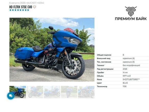 2026 Harley-Davidson CVO Road Glide ST, синий, 5599000 рублей - вид 12