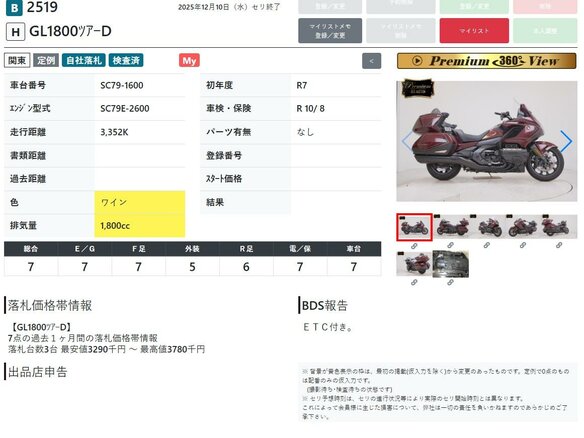 2025 Honda GL 1800 Gold Wing, красный, 3389000 рублей - вид 10