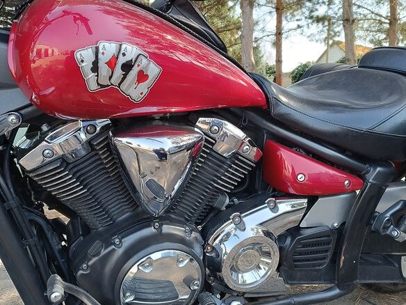 2008 Yamaha XVS1300, пурпурный, 600000 рублей - вид 6