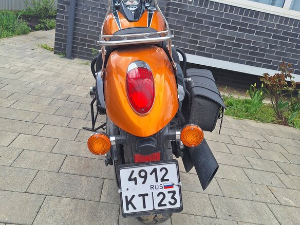 2012 Kawasaki VN900 Vulcan, оранжевый, 636000 рублей - вид 9