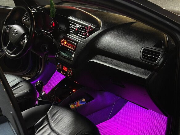 2014 Kia Rio 6-speed III, голубой, 517000 рублей - вид 10