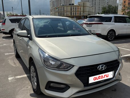 2019 Hyundai Solaris II, бежевый, 1480000 рублей, вид 3