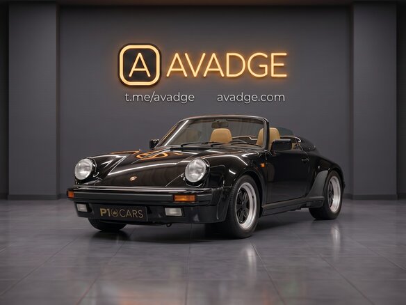 1989 Porsche 911 Carrera II (911, 930), чёрный