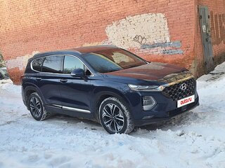 2019 Hyundai Santa Fe IV, синий, 3050000 рублей, вид 4