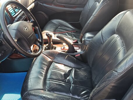 2006 Hyundai Sonata ТагАЗ IV (EF) Рестайлинг, синий, 450000 рублей, вид 4