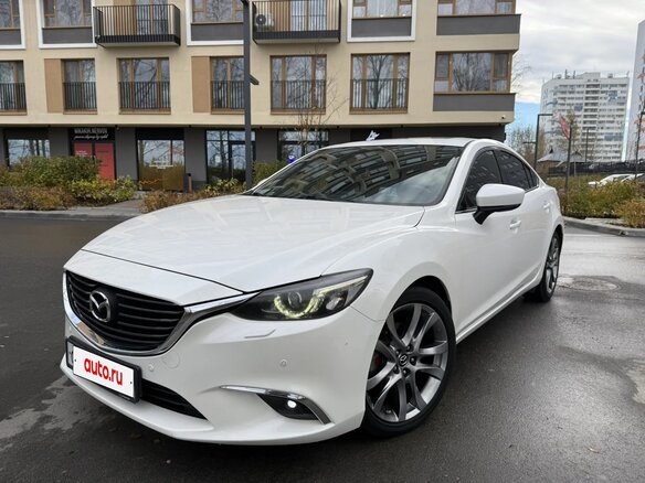 2018 Mazda 6 III (GJ) Рестайлинг, белый, 2300000 рублей