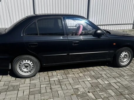 2008 Hyundai Accent ТагАЗ II, чёрный, 380000 рублей, вид 3