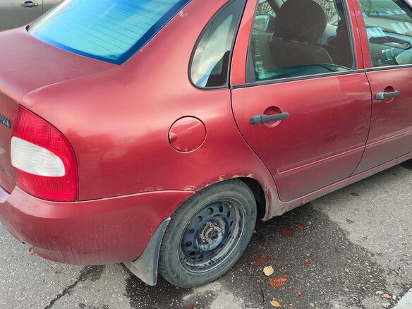 2007 Lada (ВАЗ) Kalina I, красный, 110000 рублей - вид 1