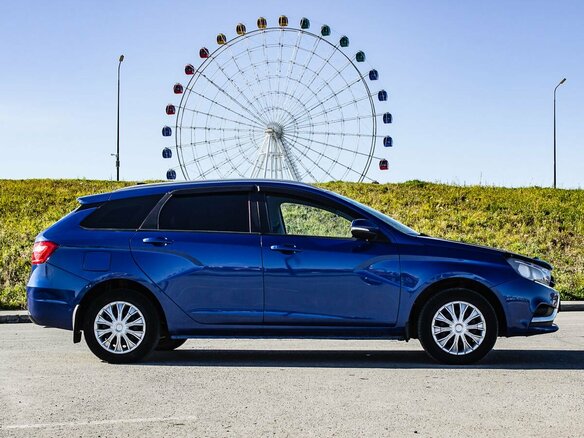 2021 Lada (ВАЗ) Vesta SW I, синий, 1150000 рублей - вид 7