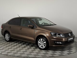 2018 Volkswagen Polo V Рестайлинг, коричневый, 1090000 рублей, вид 4