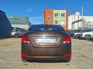 2016 Hyundai Solaris I Рестайлинг, коричневый, 1049000 рублей, вид 4
