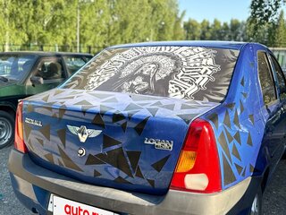 2007 Renault Logan I, синий, 350000 рублей, вид 4