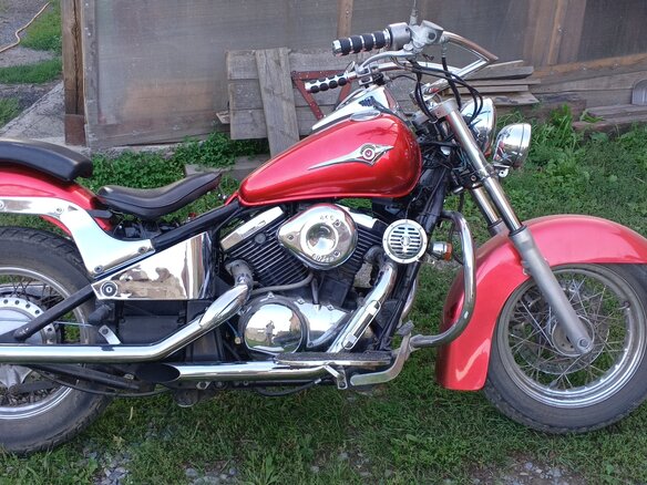 1995 Kawasaki VN400 Vulcan, красный, 210000 рублей - вид 2