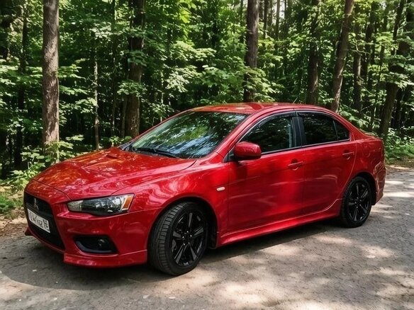 2008 Mitsubishi Lancer X, красный, 649000 рублей - вид 9