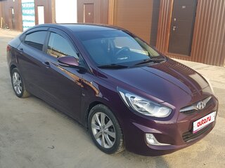 2012 Hyundai Solaris I, фиолетовый, 800000 рублей, вид 3