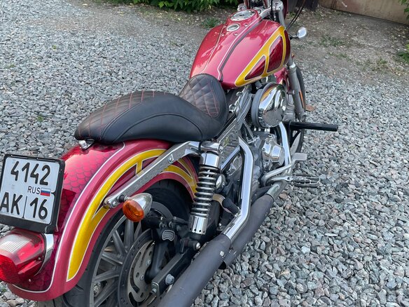 2005 Harley-Davidson Dyna Super Glide, красный, 690000 рублей - вид 5