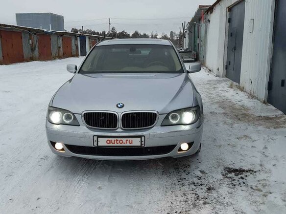 2006 BMW 7 серии 750i IV (E65/E66) Рестайлинг, серебристый