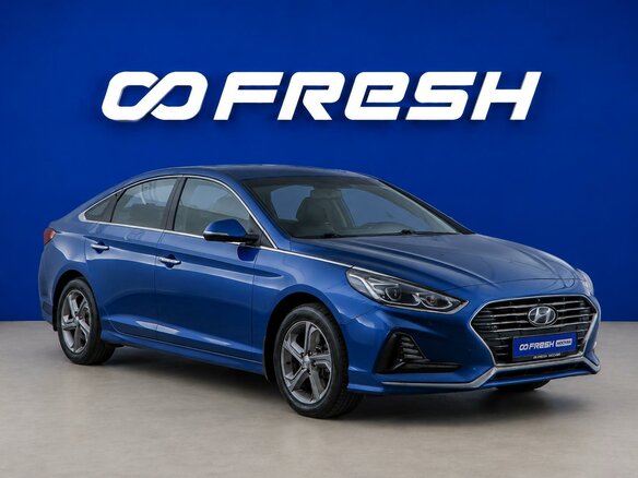 2017 Hyundai Sonata VII (LF) Рестайлинг, голубой