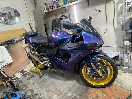 2005 Yamaha YZF-R6, синий, 550000 рублей, вид 3