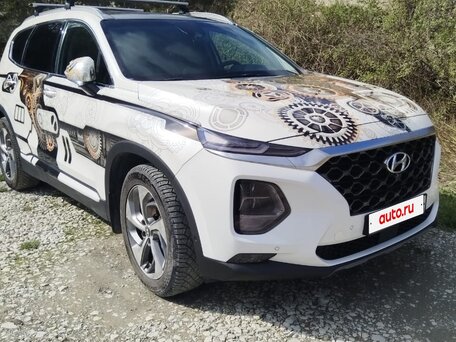 2019 Hyundai Santa Fe IV, белый, 3650000 рублей, вид 3