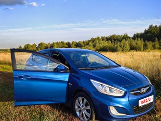 2014 Hyundai Solaris I Рестайлинг, синий, 780000 рублей, вид 5