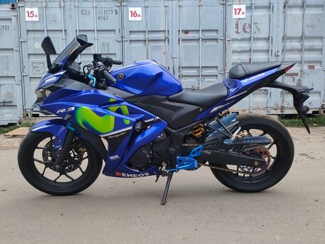 2017 Yamaha YZF-R3, синий, 499000 рублей, вид 4