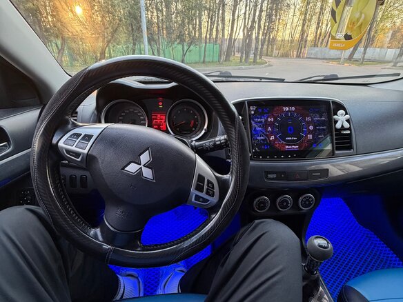 2008 Mitsubishi Lancer X, синий, 800000 рублей - вид 5