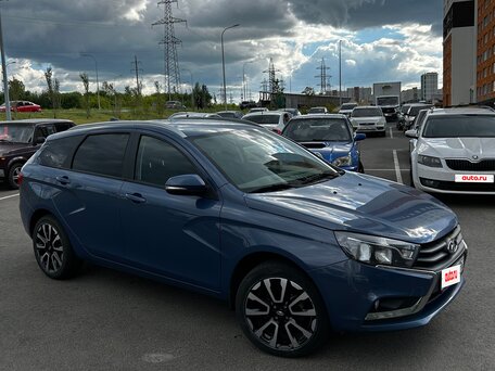 2018 Lada (ВАЗ) Vesta SW I, синий, 1100000 рублей, вид 3