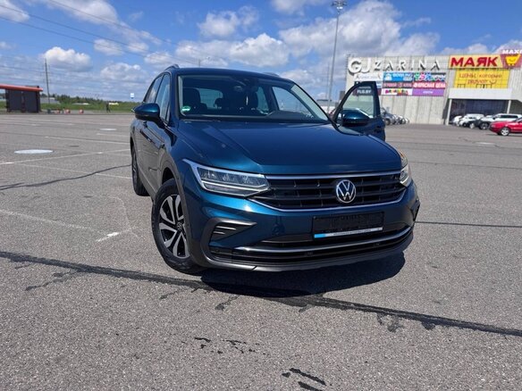 2021 Volkswagen Tiguan II Рестайлинг, синий, 2250000 рублей - вид 5