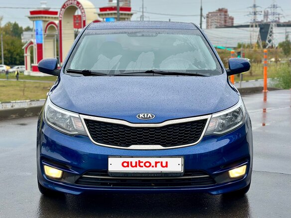 2015 Kia Rio III Рестайлинг, синий - вид 1
